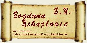 Bogdana Mihajlović vizit kartica